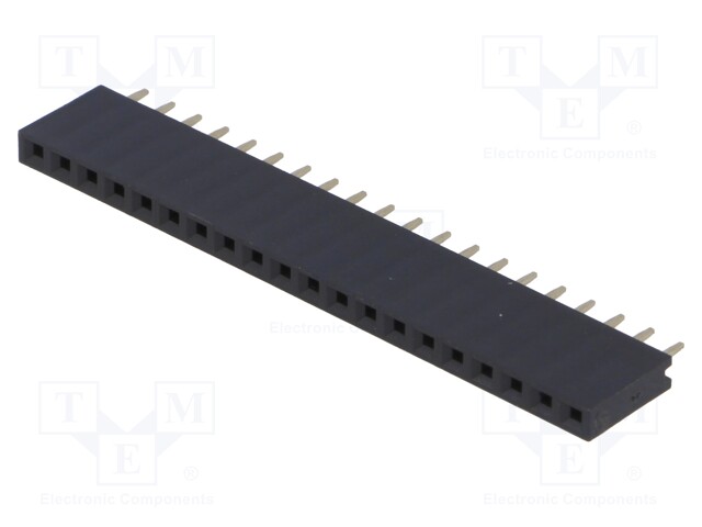 Socket; pin strips; female; PIN: 20; straight; 2.54mm; THT; 1x20