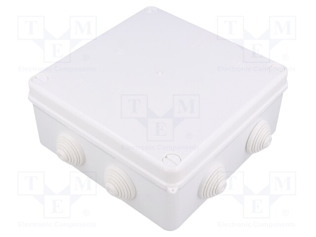 Enclosure: junction box; X: 172mm; Y: 172mm; Z: 75mm; wall mount