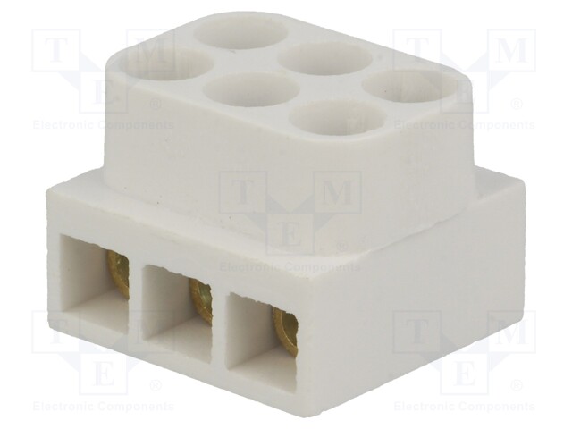 Terminal block; screw terminal; ways: 3; for cable; 2.5mm2; 250V