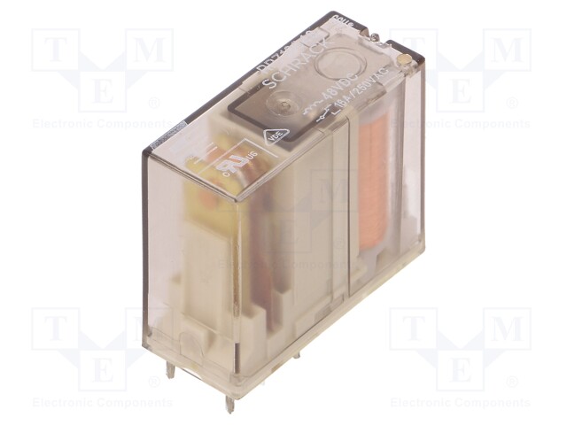 Relay: electromagnetic; SPDT; Ucoil: 48VDC; 16A/250VAC; 16A/24VDC