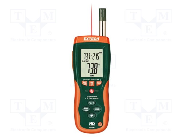 Thermo-hygrometer; Non-contact temp.meas.range: -50÷500°C