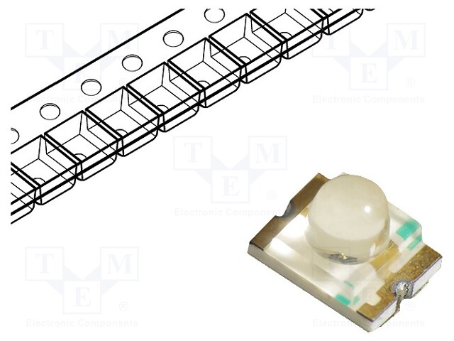 LED; SMD; 3224; yellow; 2500÷3600mcd; 3.2x2.4x2.4mm; 20°; 2÷2.5V