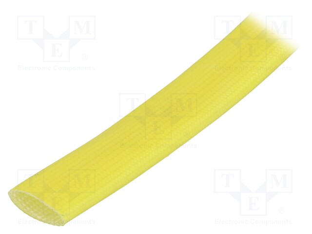 Insulating tube; yellow; -30÷155°C; Øint: 12mm; L: 10m; 3kV/mm