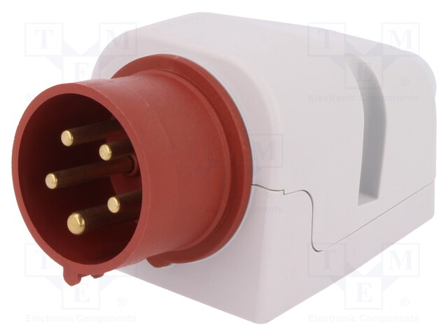 Connector: AC supply 3-phase; socket; male; 16A; 400VAC; IEC 60309