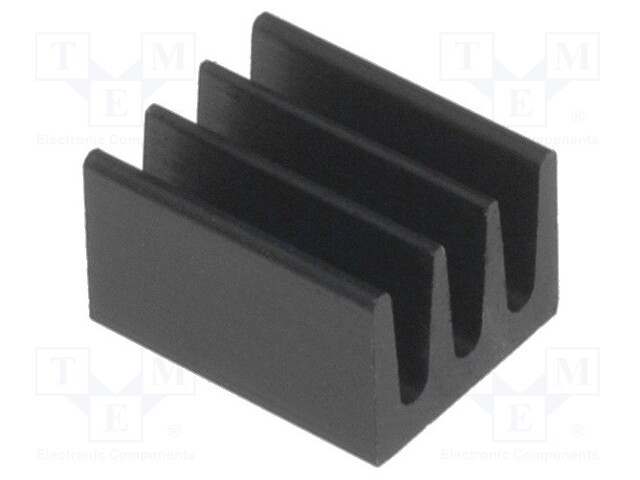 Heatsink: extruded; black; L: 8mm; W: 6.3mm; H: 4.8mm; 87K/W; anodized