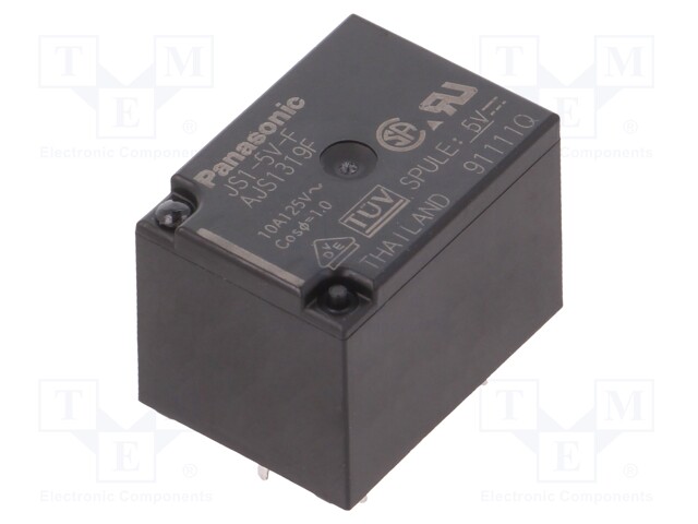 Relay: electromagnetic; SPDT; Ucoil: 5VDC; 10A/250VAC; 5A/30VDC