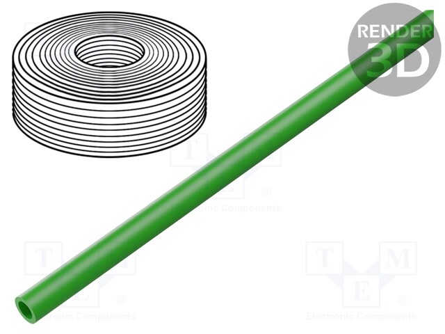 Pneumatic tubing; TPE-U; green; 10mm; -0.95÷10bar