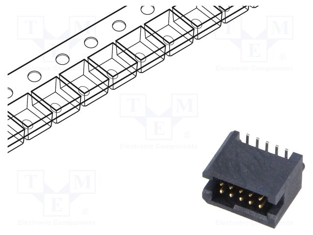 Connector: PCB to PCB; male; PIN: 10; 1.27mm; TFM; gold-plated; SMT