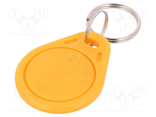RFID pendant; yellow; 100÷150kHz; Mat: plastic; 64bit; 4g