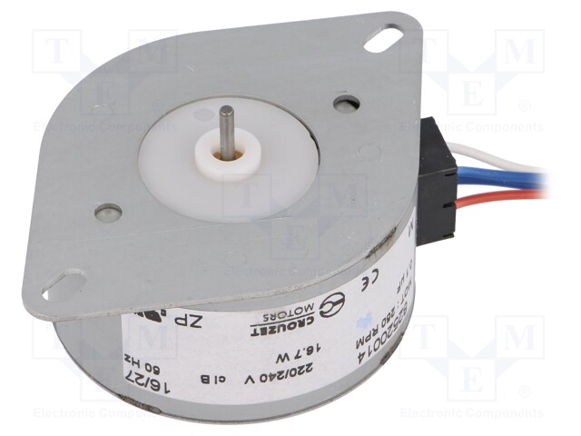 Motor: AC; 1-phase; 3.5W; 230VAC; 250rpm; 250rpm; 0.16kg; IP40