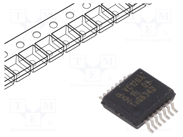 IC: digital; 3-state,buffer,line driver; Channels: 4; SMD; SSOP14