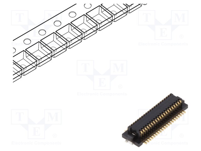 Connector: PCB to PCB; female; PIN: 40; 0.5mm; H: 2.7mm; gold-plated