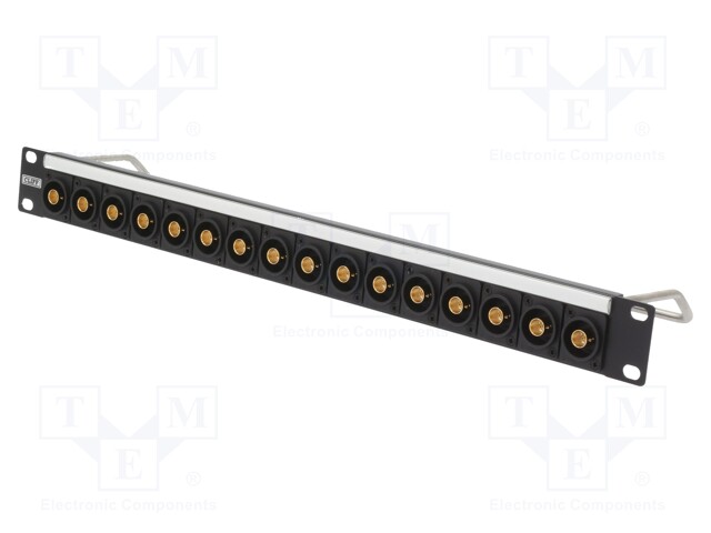 Coupler; patch panel; BNC socket,both sides; RACK; 75Ω; screw