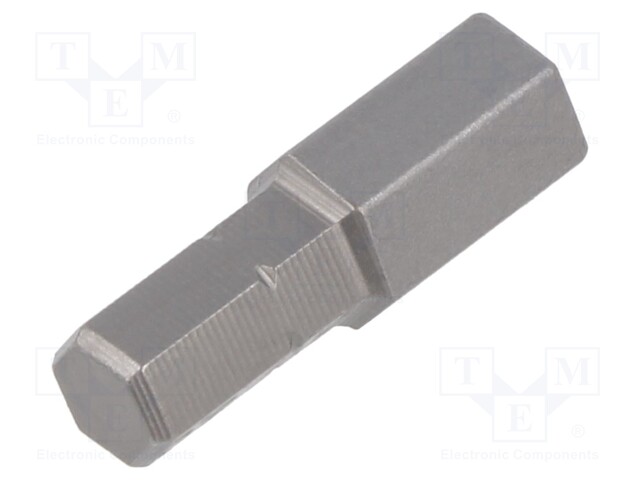 Screwdriver bit; hex key; HEX 8mm; Overall len: 25mm