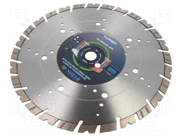 Cutting diamond wheel; Ø: 350mm; Øhole: 25.4mm; Turbo Star