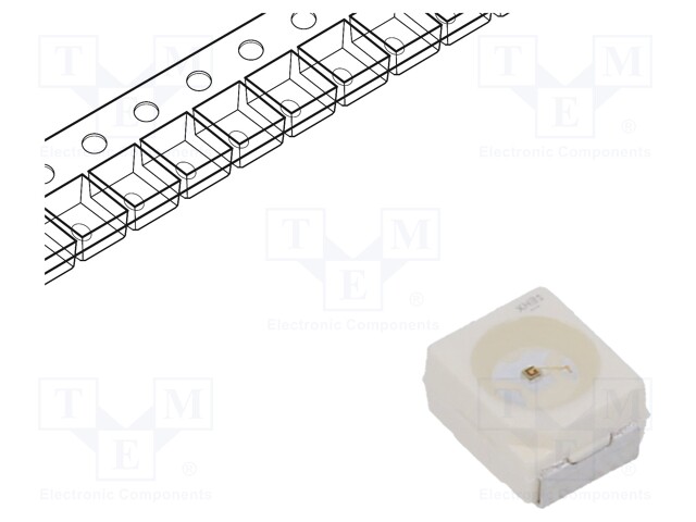 LED; SMD; PLCC2; red; 1210÷3030mlm; 355÷1120mcd; 3.4x3x2.1mm; 120°