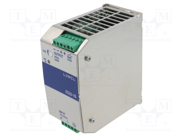 Power supply: switched-mode; 120W; 24VDC; 22÷27VDC; 5A; 85÷264VAC