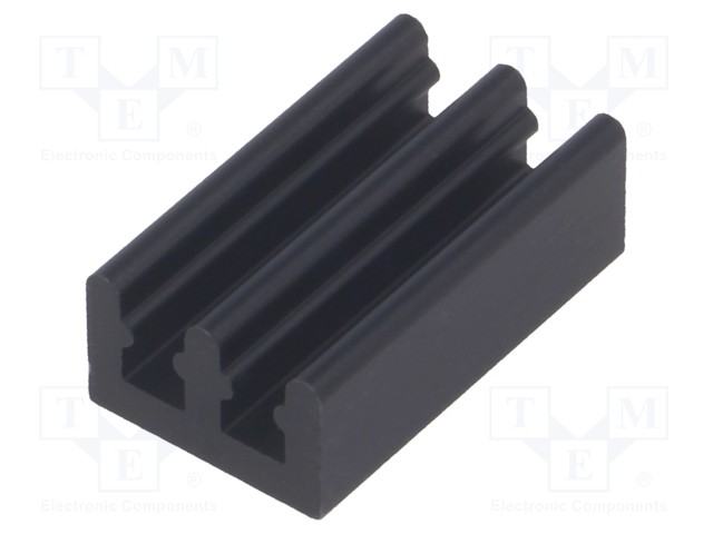 Heatsink: extruded; black; L: 17mm; W: 10mm; H: 6mm; 41K/W; aluminium