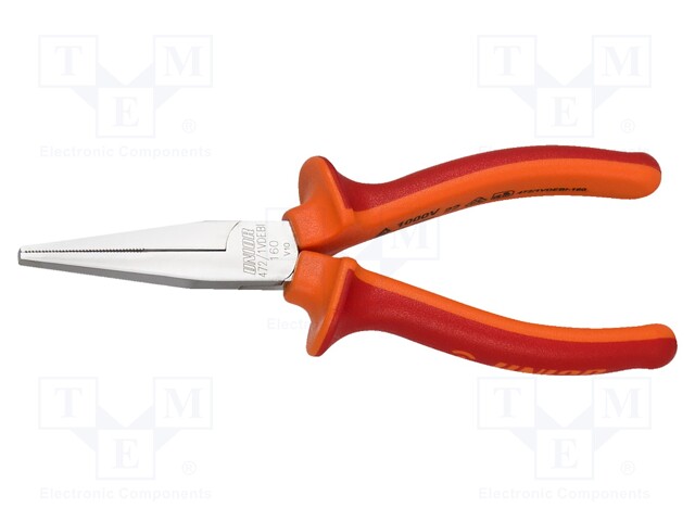 Pliers; insulated,flat; 160mm