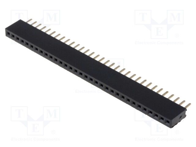 Socket; pin strips; female; PIN: 32; straight; 1.27mm; THT; 1x32