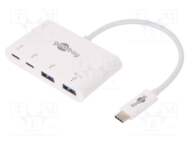 Adapter; USB 3.0; 0.15m; Colour: white; 100W