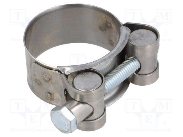 T-bolt clamp; W: 20mm; Clamping: 32÷35mm; chrome steel AISI 430