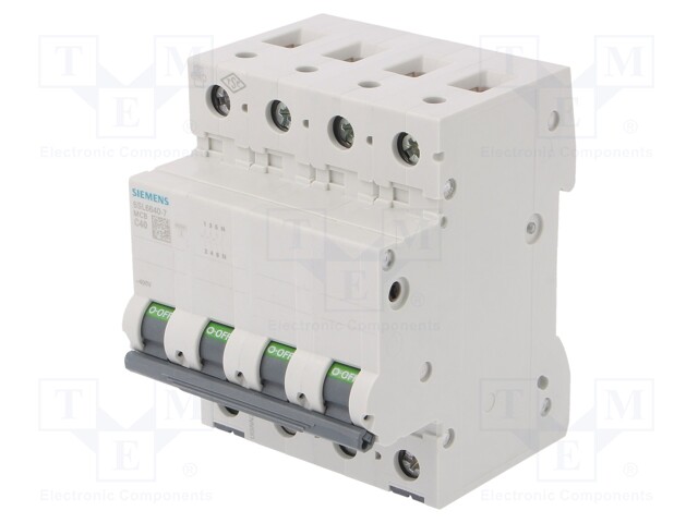 Circuit breaker; 400VAC; Inom: 40A; Poles: 3+N; DIN; Charact: C; 6kA