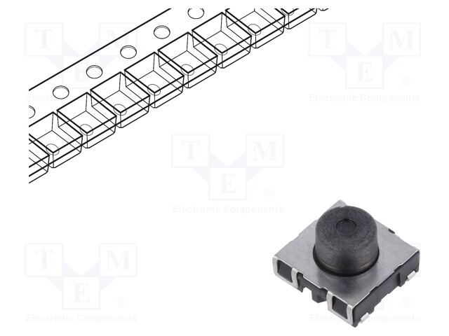 Microswitch TACT; SPST-NO; Pos: 2; 0.05A/42VDC; SMT; none; 7.75mm