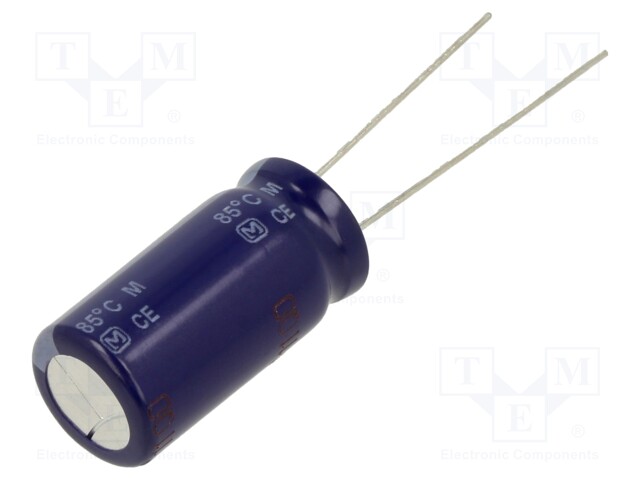 Electrolytic Capacitor, 2200 µF, 25 V, M Series, ± 20%, Radial Leaded, 2000 hours @ 85°C