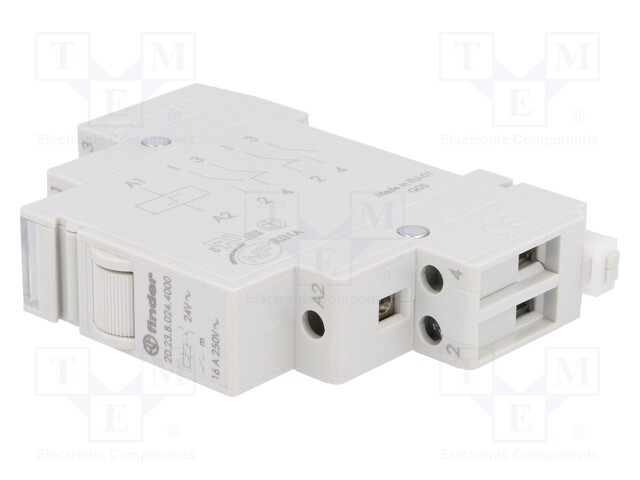 Relay: installation; bistable; NC + NO; 24VAC; Mounting: DIN; 16A