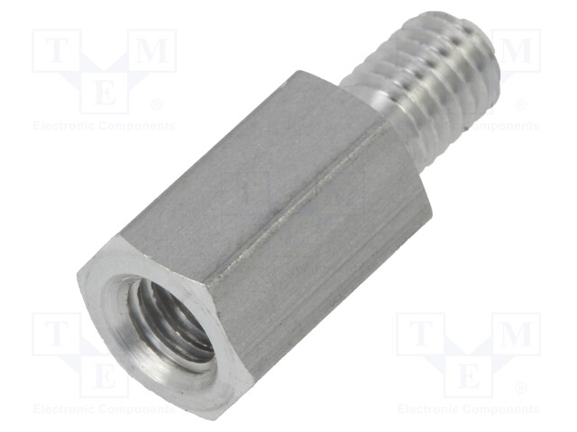 Screwed spacer sleeve; Int.thread: M5; 12mm; Ext.thread: M5