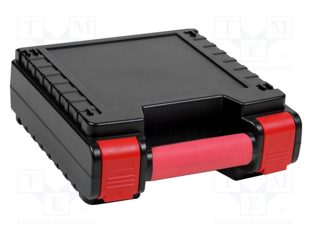 Container: transportation case; 256x240x94mm; black/red; ABS