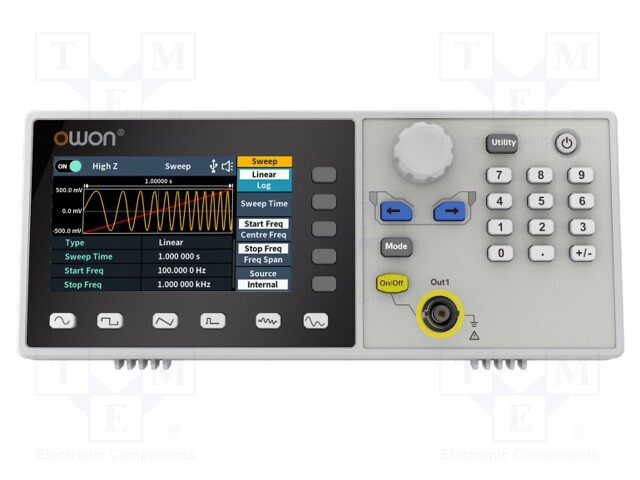 Generator: arbitrary, function; 30MHz; LCD TFT 3,6"; 480x272