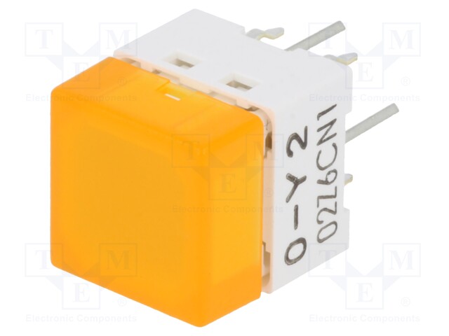 Switch: keypad; Pos: 2; SPST-NO; 0.05A/24VDC; yellow; Illumin: LED