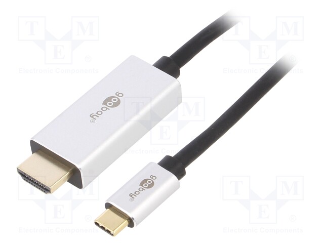 Adapter; HDCP 2.2,HDMI 2.1; HDMI plug,USB C plug; gold-plated