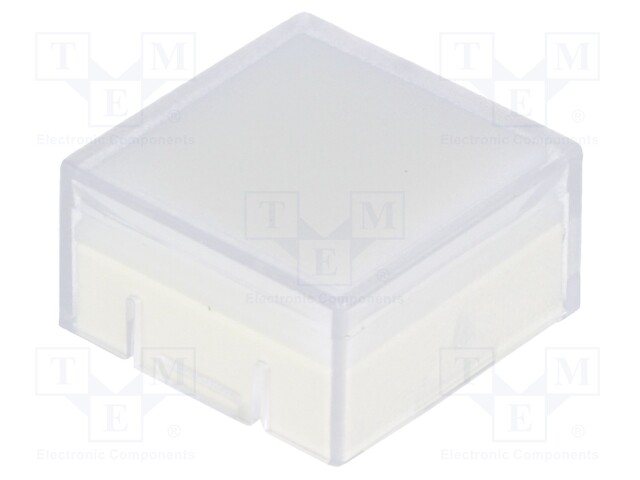 Button; square; transparent; Works with: MEC2K09; 14.3x14.3mm