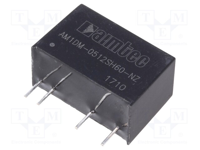 Converter: DC/DC; 1W; Uin: 4.5÷5.5V; 12VDC; Iout: 84mA; SIP7; 4.2g