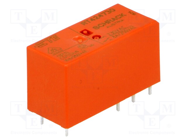 Relay: electromagnetic; DPDT; Ucoil: 230VAC; 8A/250VAC; 8A/30VDC