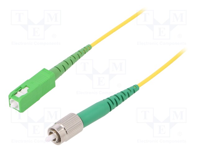 Fiber patch cord; FCA,SCA; 2m; Optical fiber: 9/125um; yellow
