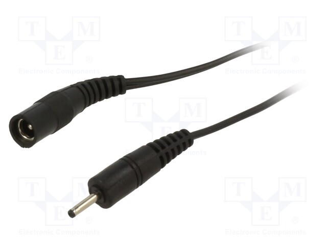 Cable; DC 0,7/2,35 plug,DC 5,5/2,1 socket; straight; 0.5mm2