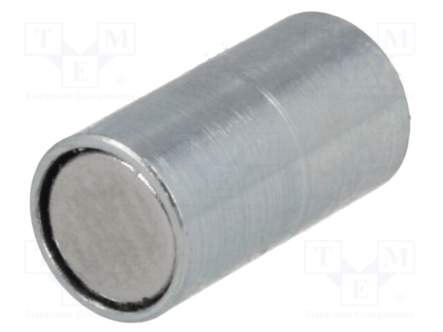 Magnet: permanent; neodymium; H: 11.5mm; 5N; Ø: 6mm; Thread len: 6mm