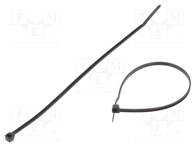 Cable tie; L: 160mm; W: 2.5mm; polyamide; 80N; black; -40÷85°C