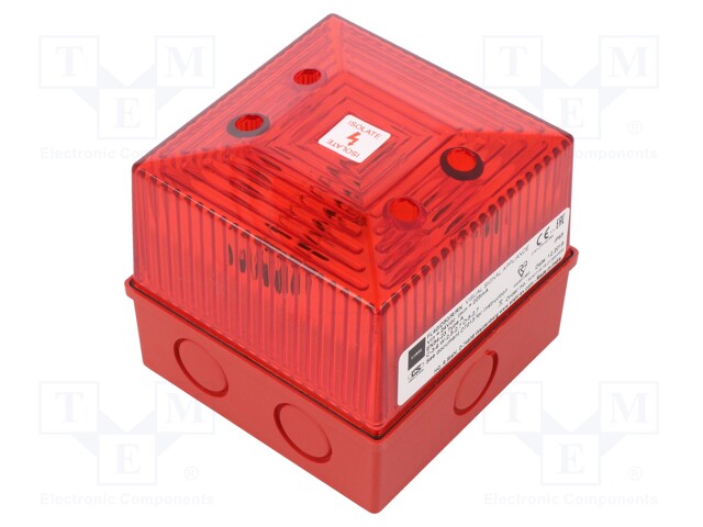 Signaller: lighting; flashing light; red; Series: FL40; 24VDC; IP65