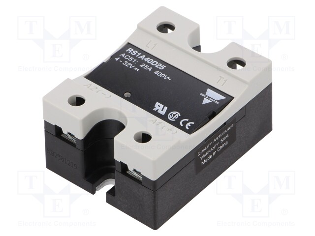 Relay: solid state; Ucntrl: 4÷32VDC; 25A; 42÷440VAC; -40÷80°C; IP20