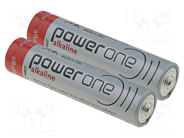 Battery: alkaline; 1.5V; AAA; Power One; Batt.no: 2; Ø10.5x44.5mm