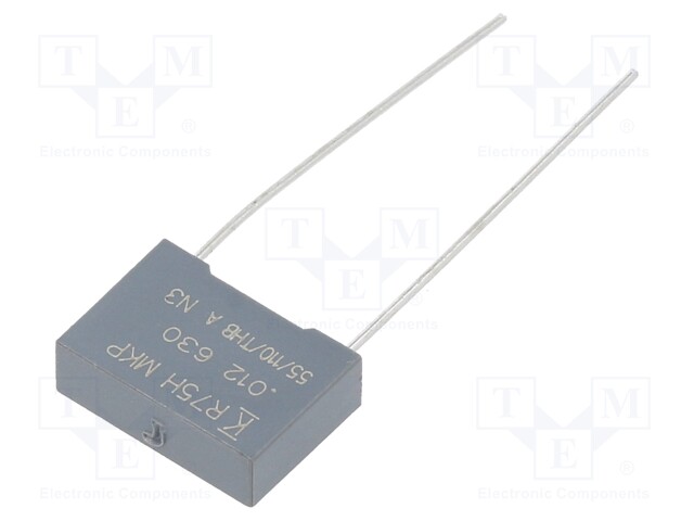 DC Film Capacitor, 0.012 µF, 630 V, Metallized PP, ± 5%, R75H Series, Radial Box