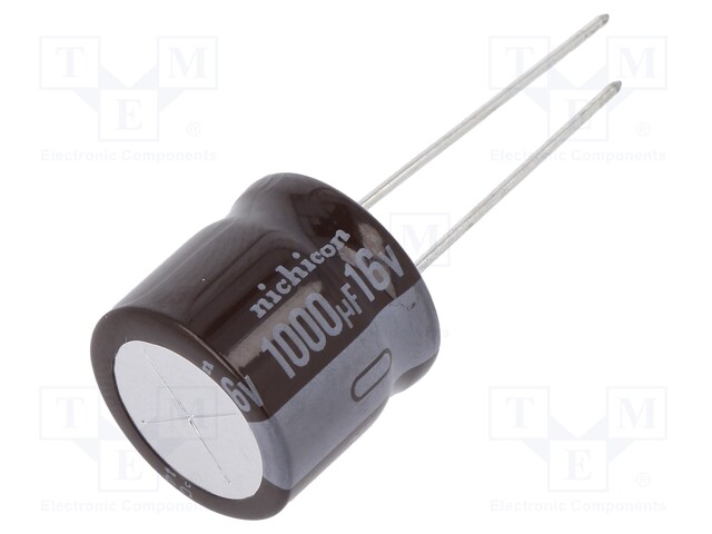 Capacitor: electrolytic; low impedance; THT; 1000uF; 16VDC; ±20%