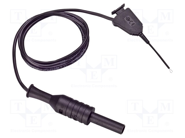 Test lead; 70VDC; 33VAC; 1A; Len: 0.5m; black; Series: 72929