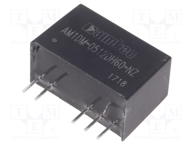 Converter: DC/DC; 1W; Uin: 4.5÷5.5V; Uout: 12VDC; Uout2: -12VDC; SIP7