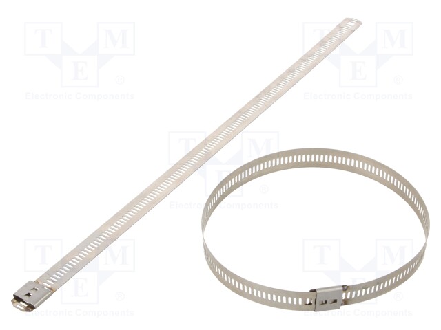 Cable tie; L: 300mm; W: 12mm; acid resistant steel AISI 316; 1112N